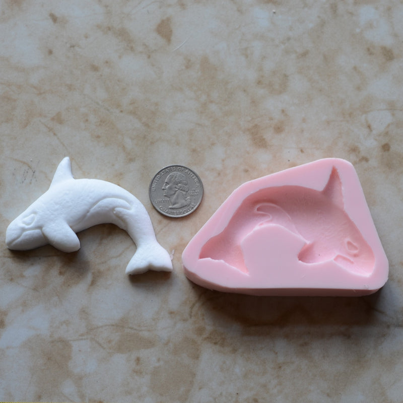 Killer Whale, Orca, Silicone Mold,  resin, Fish, Clay, Epoxy, food grade, Ocean fish, deepwater fish, Chocolate, freshwater fish N146-3