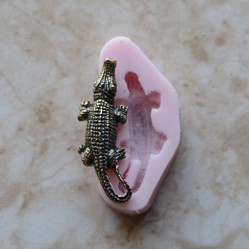 Alligator Silicone Mold Resin mold, Clay mold, Epoxy molds, food grade mold, Animal, Chocolate molds, mould, Rubber, Flexible,  A574