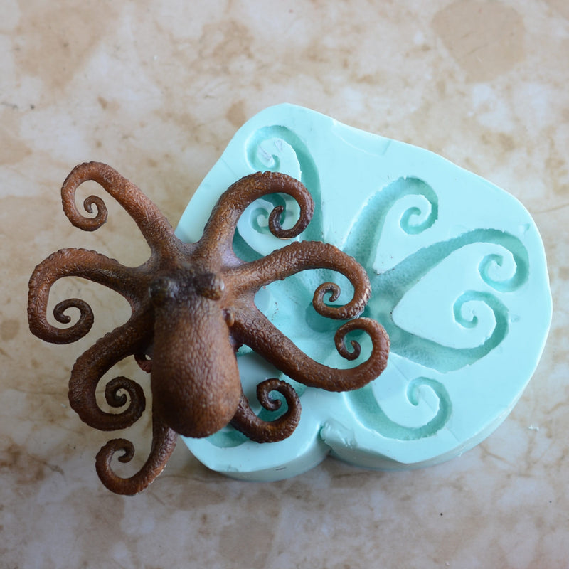 Lg Octopus, Octopus, Resin Octopus mold, Clay octopus mold, Epoxy octopus molds, food grade octopus mold, Chocolate molds, A580