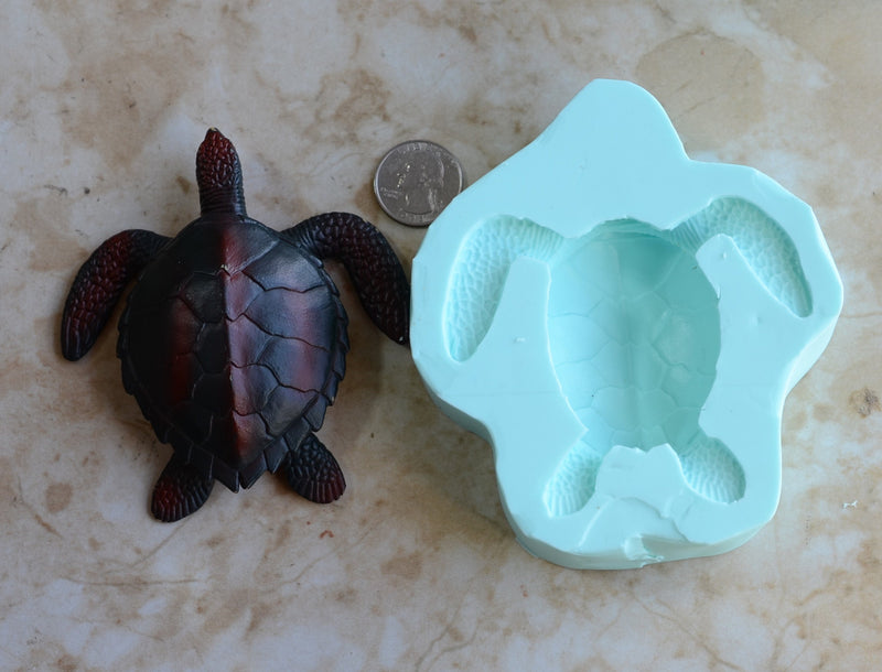 Turtle silicone mold, Resin mold, Clay mold, Epoxy molds, Sea turtle, turtles, Nautical molds, beach, ocean, nautical, sea, animal, N548