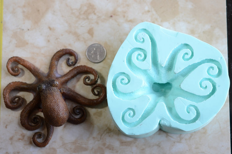 Lg Octopus, Octopus, Resin Octopus mold, Clay octopus mold, Epoxy octopus molds, food grade octopus mold, Chocolate molds, A580