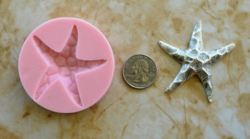 Starfish Silicone Mold, Sea Stars, resin, invertebrates, Five arms, Mold, Silicone Mold, Molds, Clay, Jewelry, Chocolate molds,  N107