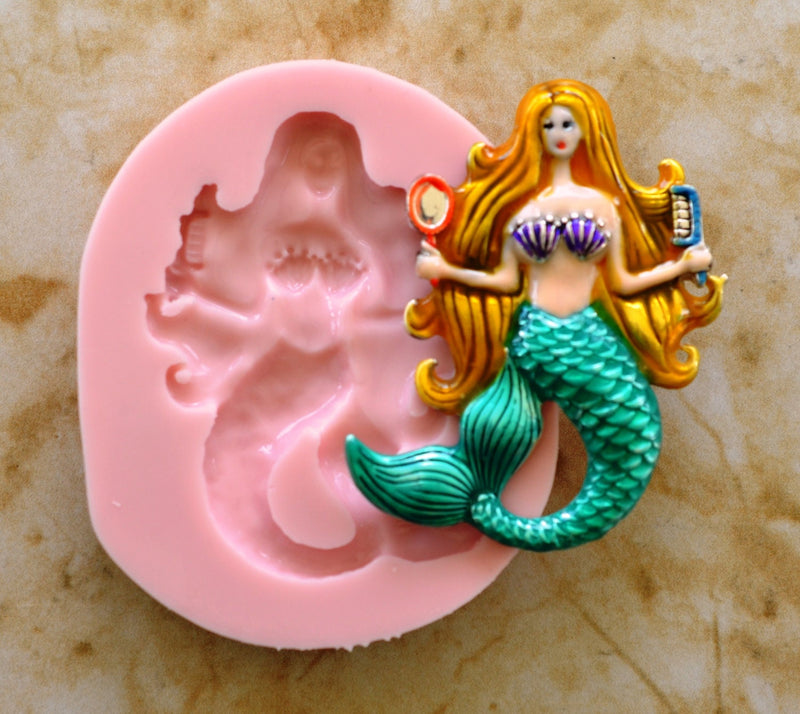 Mermaid Silicone Mold, Mermaid, Mermaids, aquatic creature, Shipwrecks, Folklore, Fairy tales, Clay mold, Epoxy molds, Nautical  N125