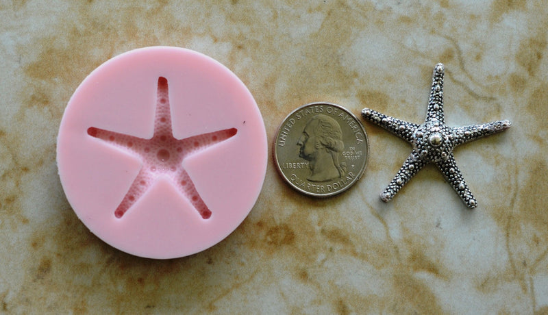 Starfish Silicone Mold, Sea Stars, resin, invertebrates, Five arms, Mold, Silicone Mold, Molds, Clay, Jewelry, Chocolate molds, N145