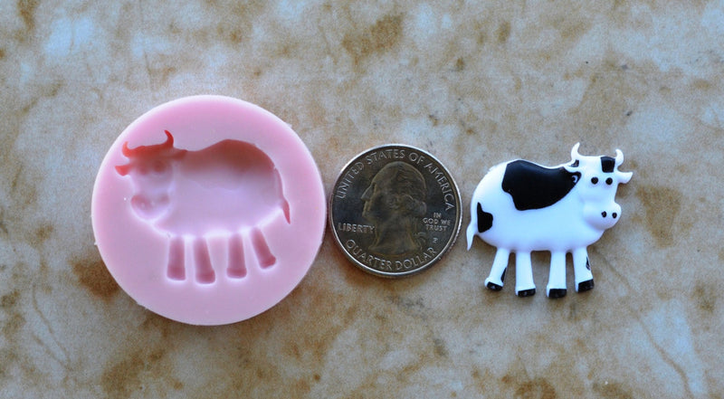 Cow Silicone Mold, Animal Silicone Mold, Resin, Clay, Epoxy, food grade, Chocolate molds, Resin, Clay, dogs, cats, fish, birds  A121-1