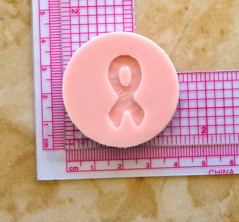 Pink Ribbon Silicone Mold, Jewelry, Resin, Pendant, Necklace, hung on a chain, Charms, brooch, bracelets, symbol, design, earrings,  G104