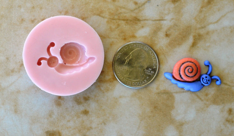 Snail Silicone Mold, Molds, Molluscs, Crafts, Jewelry, Scrapbooking, Resin, Clay G139-11