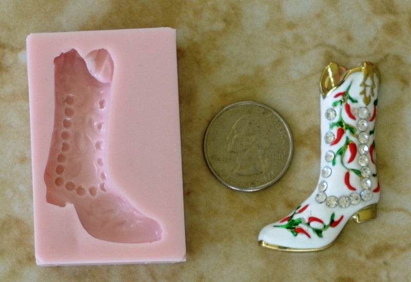 Boot Silicone Mold,  Jewelry, Resin, clay, Pendant, Necklace, hung on a chain, Charms, brooch, bracelets, symbol, design, earrings,  G160