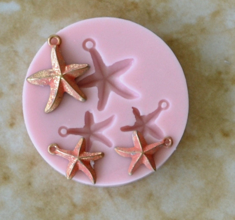 Starfish Silicone Mold, Sea Stars, resin, invertebrates, Five arms, Mold, Silicone Mold, Molds, Clay, Jewelry, Chocolate molds,  N111