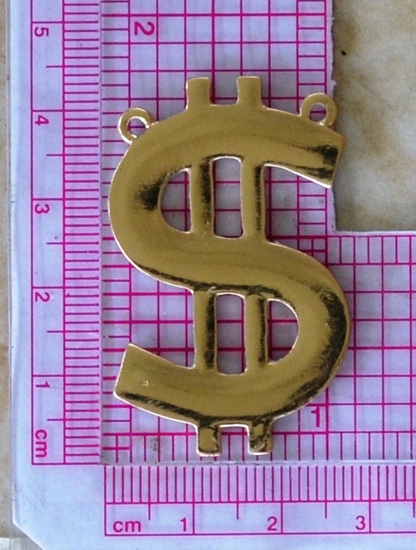 Dollar Sign Silicone Mold, Jewelry, Resin, clay, Pendant, Necklace, hung on a chain, Charms, brooch, bracelets, symbol, earrings, G206