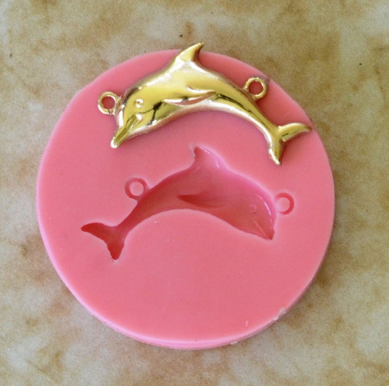 Dolphin Silicone Mold, resin, Fish, Clay, Epoxy, food grade, Ocean fish, deepwater fish, Chocolate, Candy, Cake, freshwater fish N129