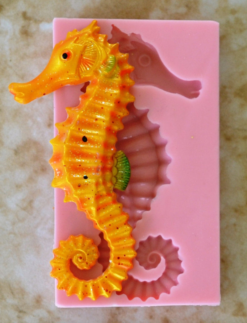 Seahorse Mold Silicone, Molds, Cake, Candy, Resin mold, Clay mold, Epoxy, food grade, Animal, Chocolate, mould, Rubber, Flexible, ocean N202