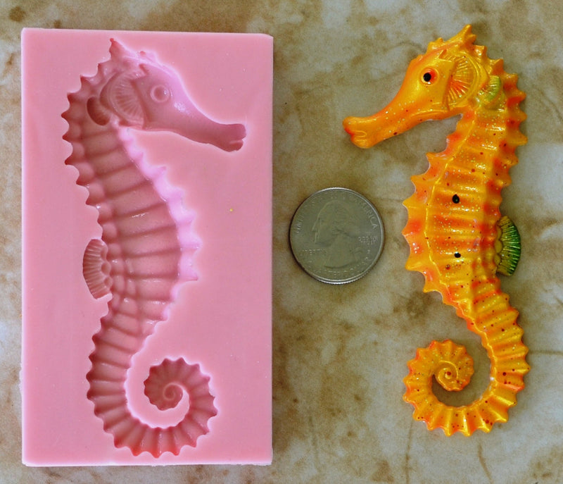 Seahorse Mold Silicone, Molds, Cake, Candy, Resin mold, Clay mold, Epoxy, food grade, Animal, Chocolate, mould, Rubber, Flexible, ocean N202