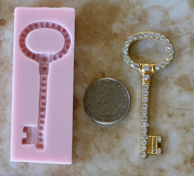 Key Silicone Mold, Jewelry, Resin, clay, Pendant, Necklace, hung on a chain, Charms, brooch, bracelets, symbol, design, earrings,  G101